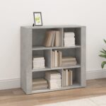 Elegant Grey Sideboard Engineered Wood Ample Storage Sturdy Top Chic Design