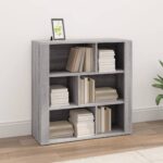 Elegant Grey Sonoma Sideboard Engineered Wood Ample Storage Sturdy Top