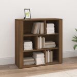 Elegant Brown Oak Sideboard Engineered Wood Spacious Storage Moisture Resistant