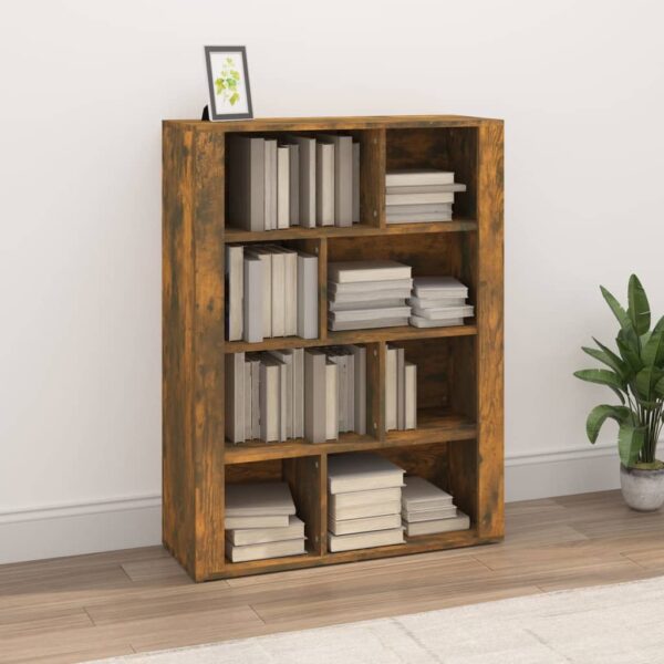 Elegant Smoked Oak Sideboard Cabinet Engineered Wood Ample Storage Display Top