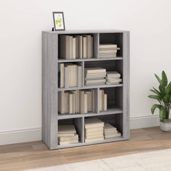 Elegant Grey Sonoma Sideboard Engineered Wood Spacious Storage Display Cabinet