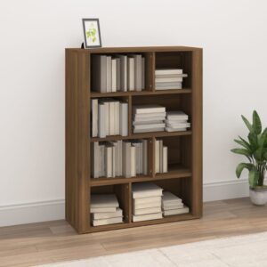 Elegant Brown Oak Sideboard Engineered Wood Spacious Storage Moisture Resistant