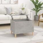 Chic Lift-Top Coffee Table Concrete Grey - Engineered Wood Hidden Storage