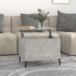 Chic Lift-Top Coffee Table Concrete Grey - Engineered Wood Hidden Storage