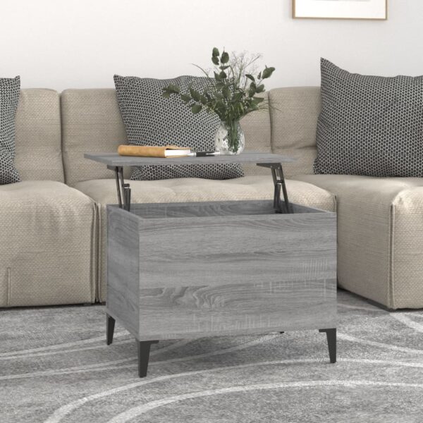 Chic Lift-Top Coffee Table in Grey Sonoma - Engineered Wood with Storage