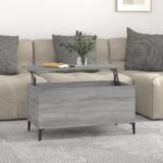 Chic Lift-Top Coffee Table in Grey Sonoma - Engineered Wood with Storage