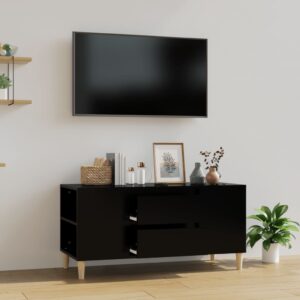 Chic Black TV Stand Cabinet Modern Scandinavian  with Storage Drawers