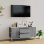 Chic Grey Sonoma TV Stand Cabinet Modern Scandinavian  with Storage