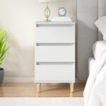 Bedside Cabinet White 40x35x70 cm Engineered Wood