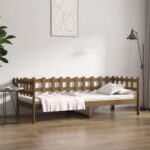 Day Bed Honey Brown 92x187 cm Single Size Solid Wood Pine