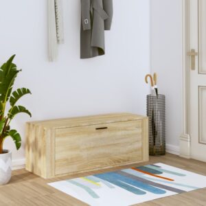 Wall Shoe Cabinet Sonoma Oak 100x35x38 cm Engineered Wood