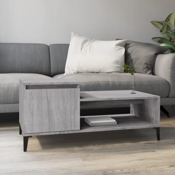 Coffee Table Grey Sonoma 100x50x45 cm Engineered Wood