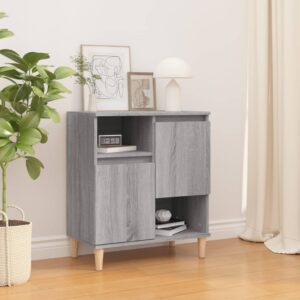 Chic Grey Sonoma Sideboard Engineered Wood Storage Cabinet with Shelves