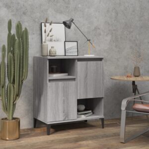 Chic Grey Sonoma Sideboard Storage Cabinet Engineered Wood with Shelves