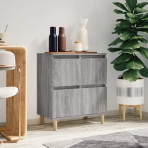 Chic Grey Sonoma Sideboard Storage Cabinet Engineered Wood Ample Space Display