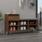 Shoe Cabinet Brown Oak 102x36x60 cm Engineered Wood