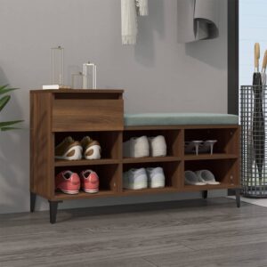 Shoe Cabinet Brown Oak 102x36x60 cm Engineered Wood