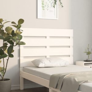 Headboard White 100x3x80 cm Solid Wood Pine