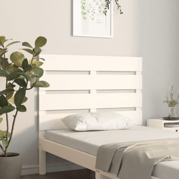 Headboard White 75x3x80 cm Solid Wood Pine