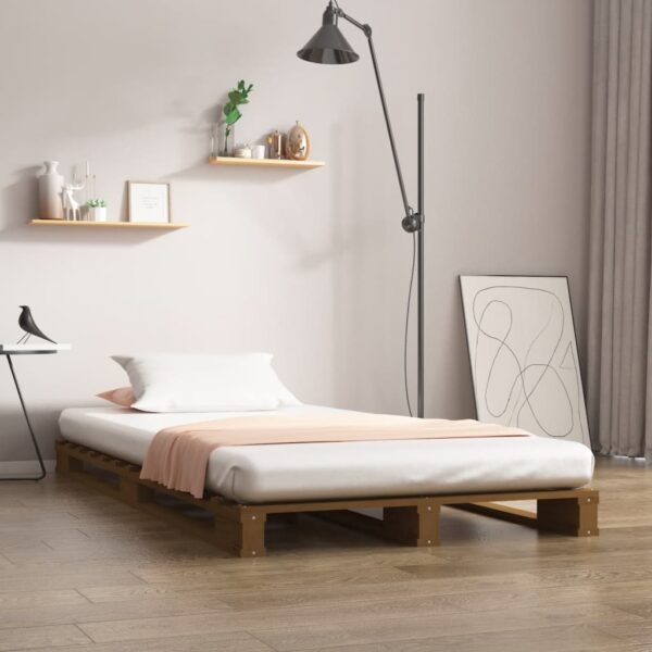 Pallet Bed Honey Brown 100x200 cm Solid Wood Pine