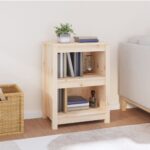 Solid Pine Wood Book Cabinet Modern Sleek Design Spacious Storage Organizer