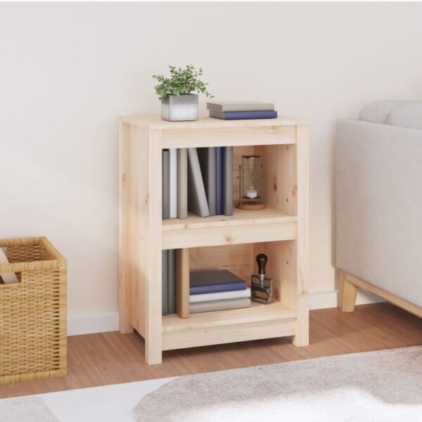 Solid Pine Wood Book Cabinet Modern Sleek Design Spacious Storage Organizer