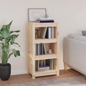 Solid Pine Wood Book Cabinet Modern Sleek Design Spacious Storage Organizer