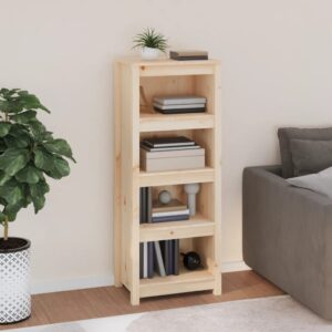 Solid Pine Wood Book Cabinet Sleek Modern Design Spacious Storage Organizer