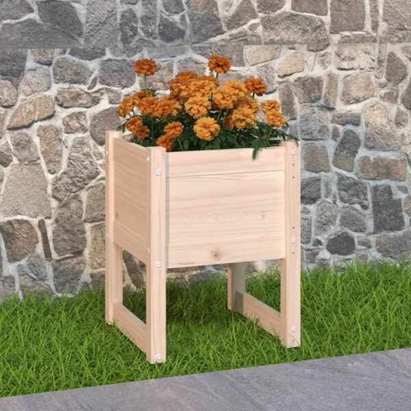 Solid Pine Wood Planter Raised Garden Bed DIY Outdoor Patio Decorative Flower Box