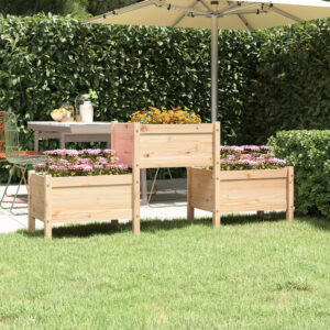 Planter 178.5x44x75 cm Solid Wood Pine