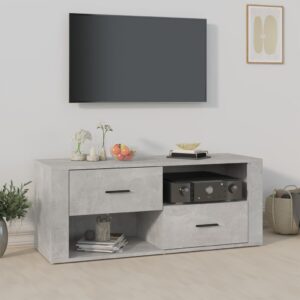 TV Cabinet Concrete Grey 100x35x40 cm Engineered Wood