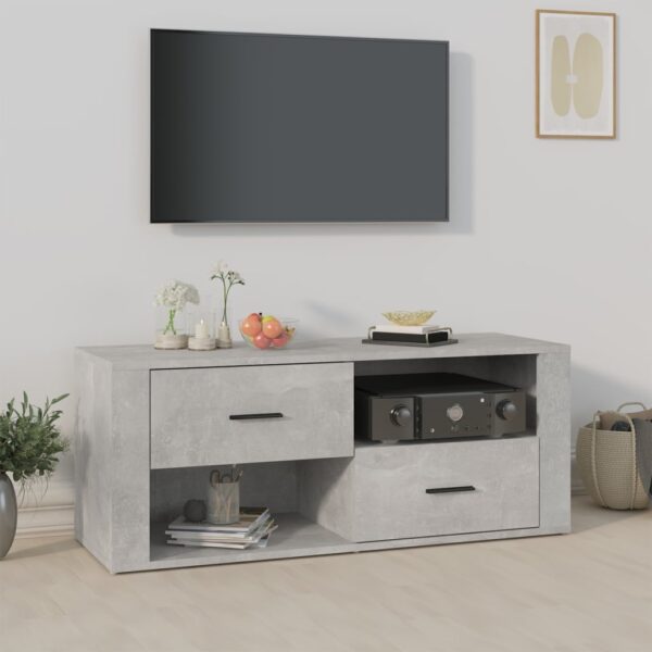 TV Cabinet Concrete Grey 100x35x40 cm Engineered Wood