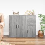 Sideboard Grey Sonoma 91x29.5x75 cm Engineered Wood