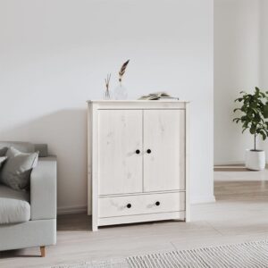 Highboard White 83x41.5x100 cm Solid Wood Pine