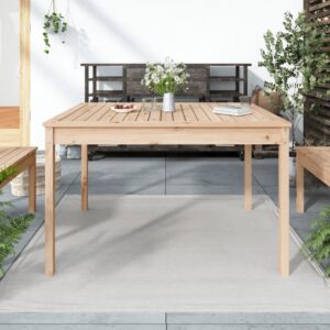 Solid Pine Wood Garden Table Classic Outdoor Patio Furniture Rustic Design