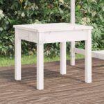 Classic White Wooden Garden Bench - Outdoor Patio Porch Seating Solid Pine Slatted