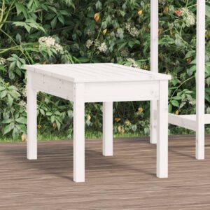 Classic White Solid Pine Wood Garden Bench Slatted Design Outdoor Patio Seating