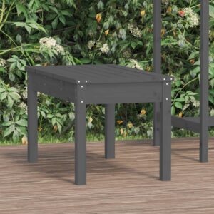 Classic Grey Wooden Garden Bench - Solid Pine Slatted Outdoor Patio Seat