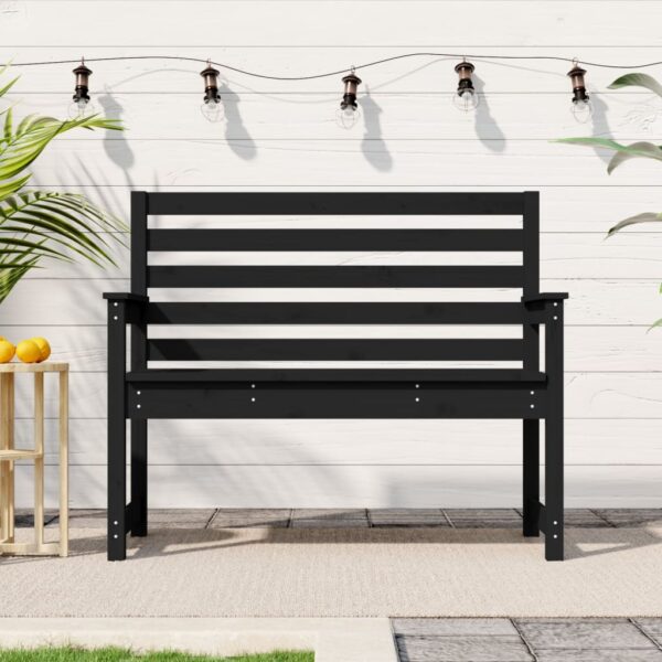 Classic Solid Pine Wood Garden Bench - Outdoor Patio Seating with Backrest