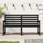 Classic Outdoor Garden Patio Bench Solid Pine Wood Durable Comfortable Seating