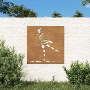 Garden Wall Art Corten Steel Rustic Weatherproof Ballet Dancer Outdoor Decor