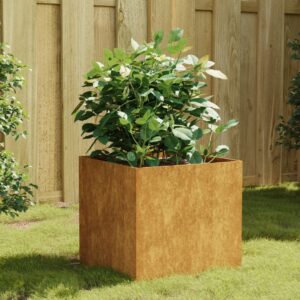 Rustic Corten Steel Planter Weathering Steel Garden Raised Bed Decorative Pot