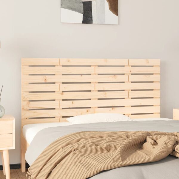 Solid Pine Wood Wall-Mounted Headboard Classic Rustic Design Bedroom Furniture