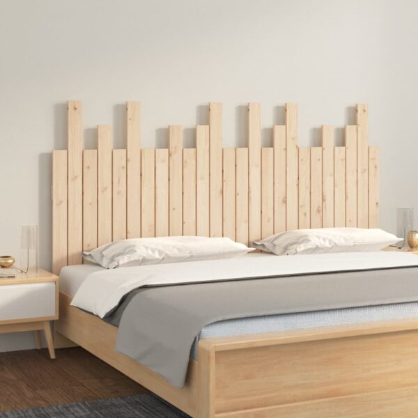 Wall Headboard 159.5x3x80 cm Solid Wood Pine