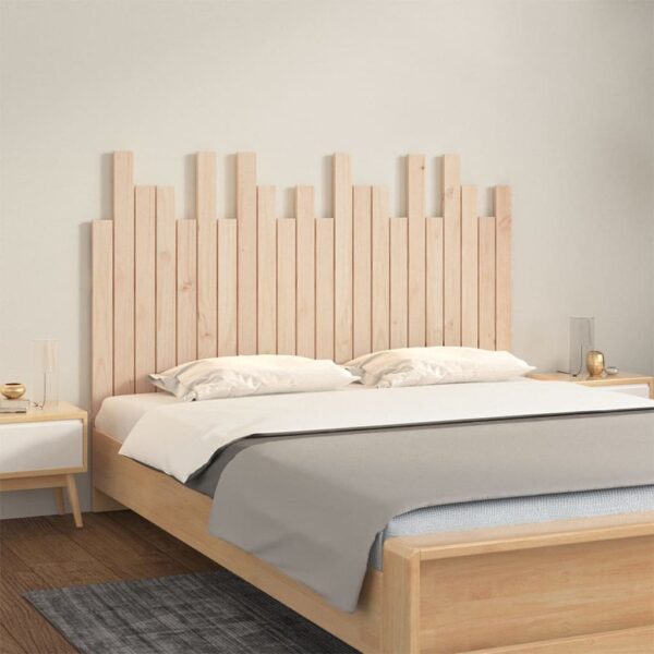 Solid Pine Wood Wall-Mounted Headboard Classic Rustic Design Bedroom Decor