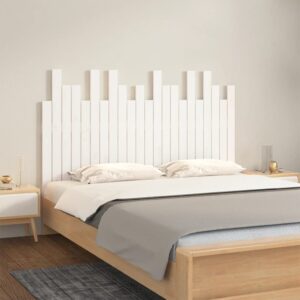 Classic White Solid Pine Wood Wall-Mounted Headboard Elegant Bedroom Decor