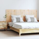 Solid Pine Wood Wall-Mounted Headboard Classic Rustic Design Bedroom Decor