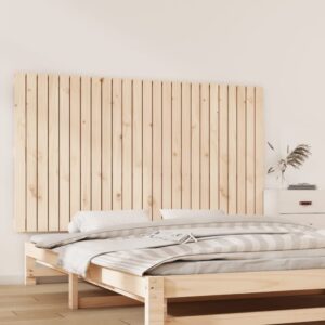 Solid Pine Wood Wall-Mounted Headboard Classic Rustic Design Bedroom Decor