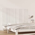 Classic White Solid Pine Wood Wall-Mounted Headboard Elegant Bedroom Decor