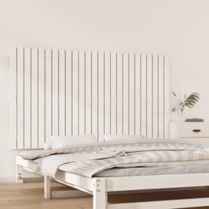 Classic White Solid Pine Wood Wall-Mounted Headboard Elegant Bedroom Decor